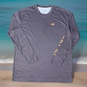 AFTCO Men’s Long Sleeve Performance Fishing Shirt XX-Large Grey